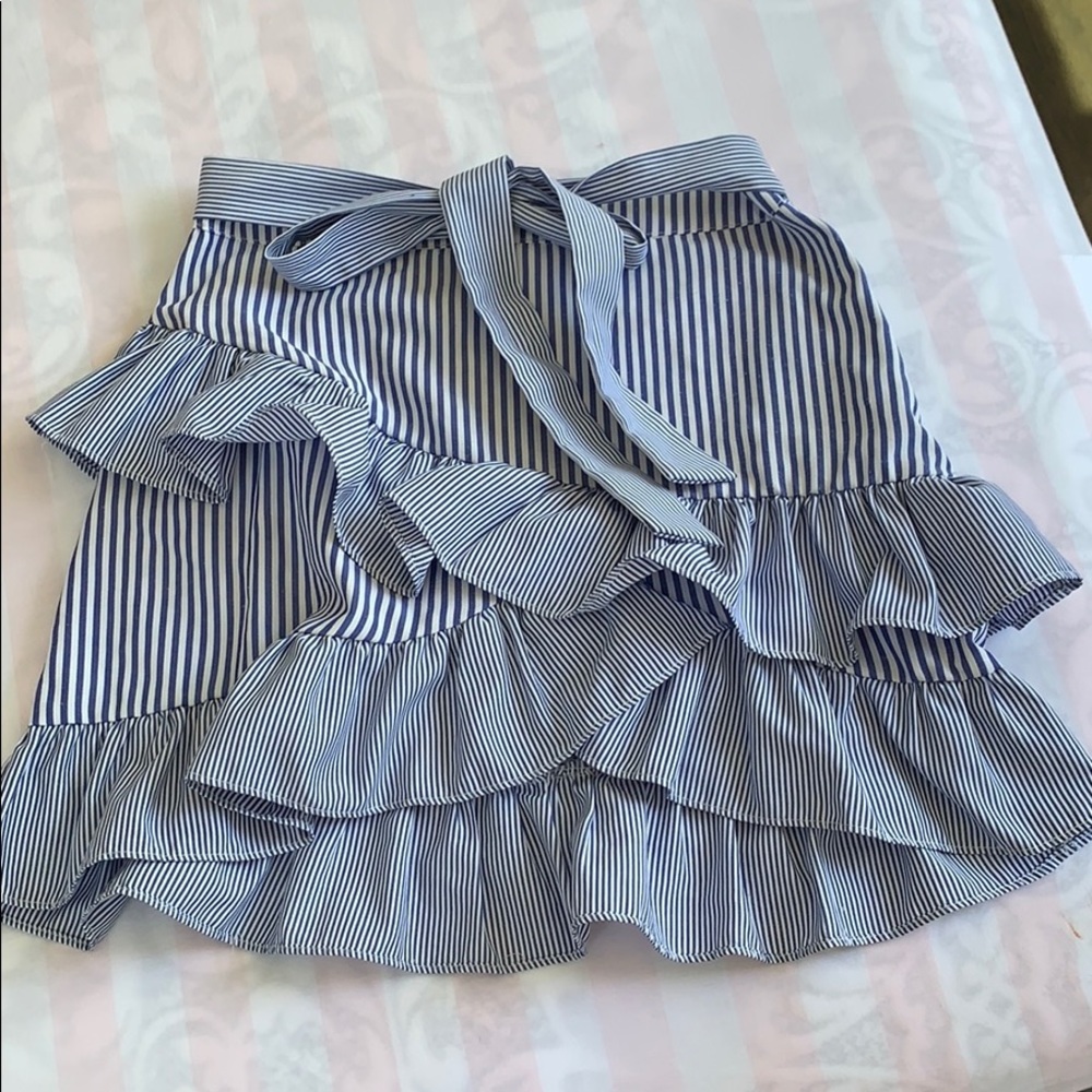 Striped blue skirt
